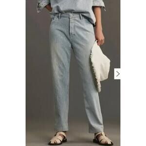 One‎ Teaspoon Jeans Women's Bandit Boyfriend Stripe Button Fly